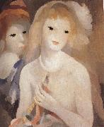 Two girl holding the bugle Marie Laurencin